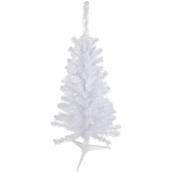3'' Pre-Lit Woodbury White Pine Slim Artificial Christmas Tree  Cl - image 