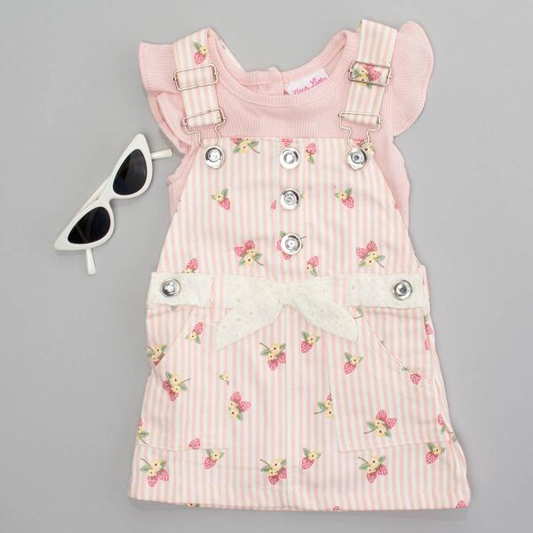 Baby Girl &#40;12-24M&#41; Little Lass&#40;R&#41; Strawberry Denim Jumper Set - image 