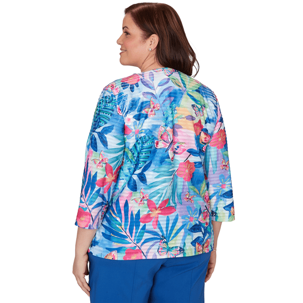 Plus Size Alfred Dunner The Royal Treatment Tropical Blouse