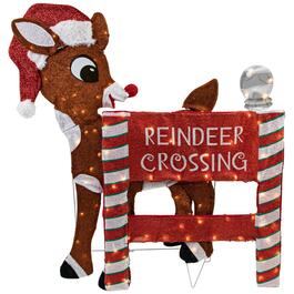 Northlight Seasonal 36 LED Lighted Rudolph Reindeer Crossing Out