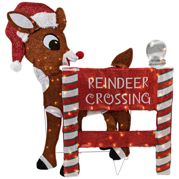 Northlight Seasonal 36 LED Lighted Rudolph Reindeer Crossing Out