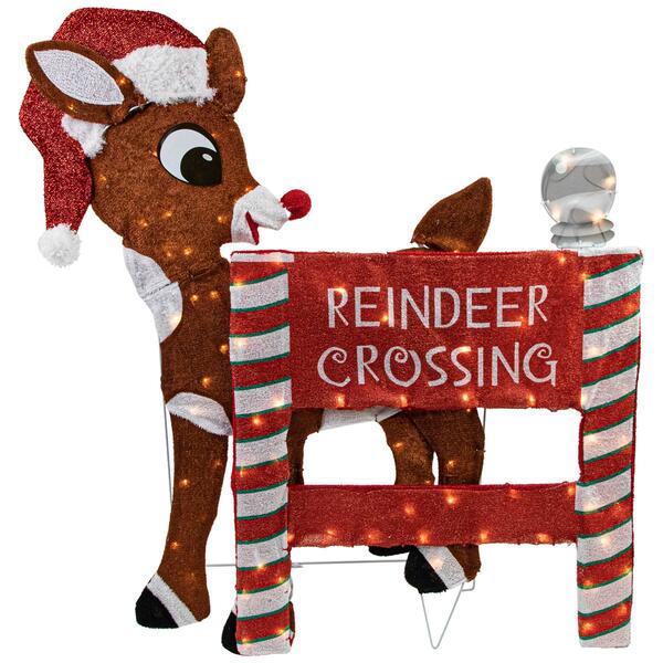 Northlight Seasonal 36 LED Lighted Rudolph Reindeer Crossing Out - image 