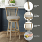 HH2 Home Garlington Wood Swivel Windsor Adjustable Height Stool - image 10