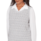 Petites Alfred Dunner Al Fresco Pointelle Pearl Lace Two In One - image 5