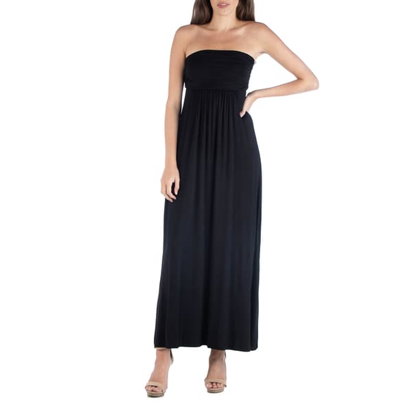 Womens 24/7 Comfort Apparel Strapless Empire Maxi Dress - image 