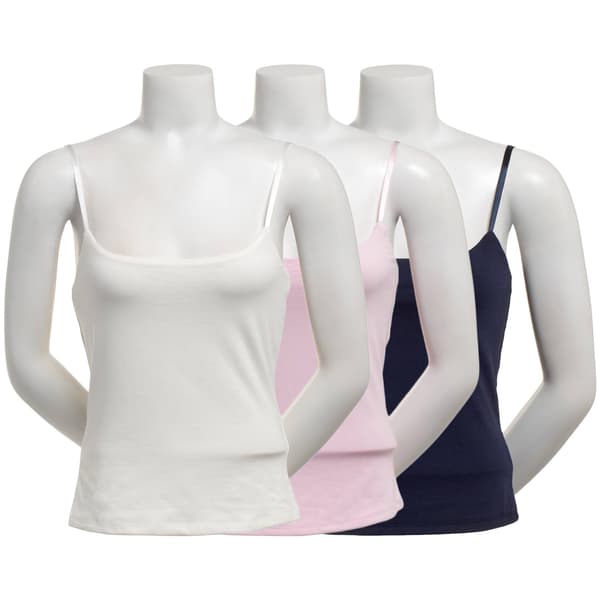 Juniors Pink Rose Modal 3 Pack Cami Set - image 