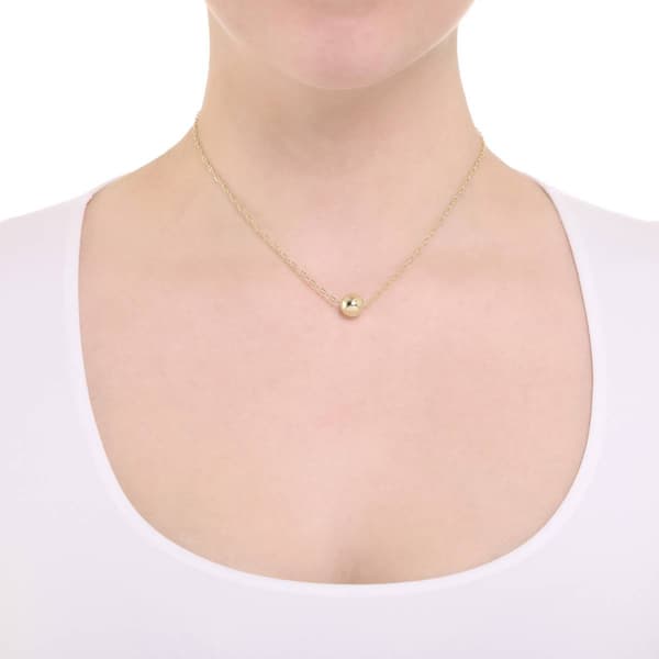 Athra 16in. 14kt. Gold over Brass Ball Pendant Necklace