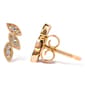 Haus of Brilliance 10kt. Gold 1/10ctw. Diamond Leaf Stud Earrings - image 3