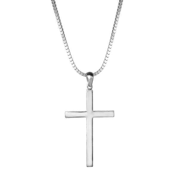 Sterling Silver Cross Pendant with 18in. Chain - image 
