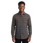 Mens Mountain Ridge Long Sleeve Flannel Shirt - Blue/Black - image 1