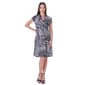 Womens 24/7 Comfort Apparel Geometric Knee Length Wrap Dress - image 1