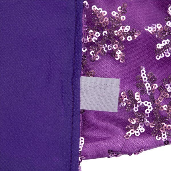Northlight 20in Purple Sequin Snowflake Mini Christmas Tree Skirt