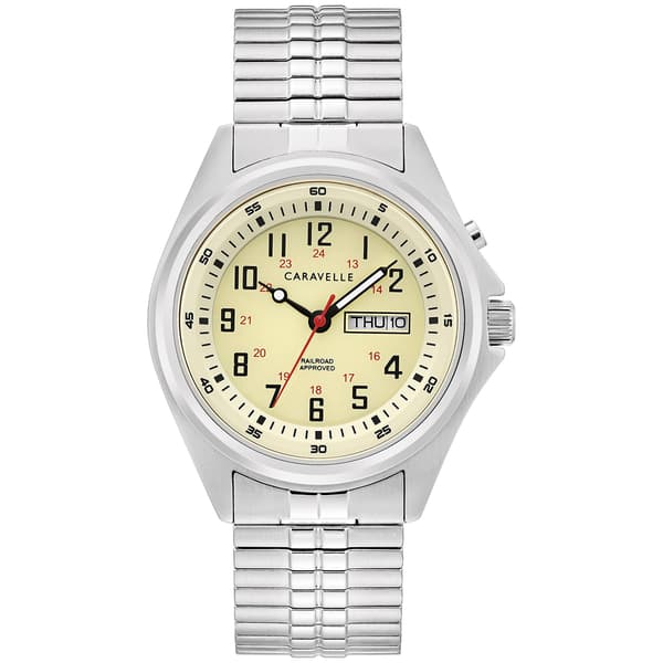 Mens Caravelle Stainless Luminescent Expansion Watch - 43C124 - image 