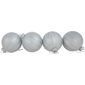 Northlight 4ct Silver Glitter Striped Ball Christmas Ornaments - image 3