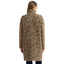 Plus Size NVLT Cheetah Eyelash Raglan Sleeve Coatigan