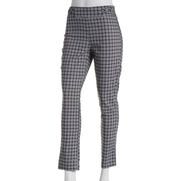 Juniors Joe B Millennium Pull On Plaid Ankle Pants - image 