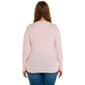 Juniors Plus 7th & Hudson Long Sleeve Double Layer V-Neck Tee - image 2