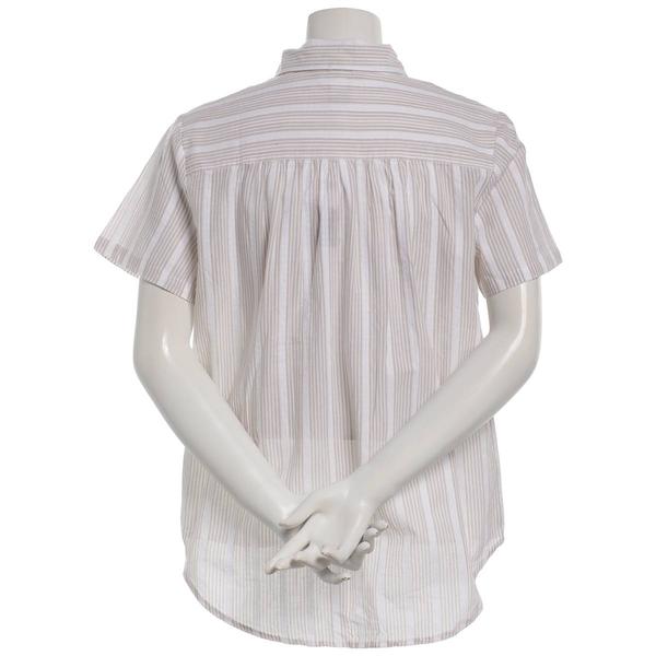 Womens Preswick & Moore® Short Sleeve Stripe Button Down