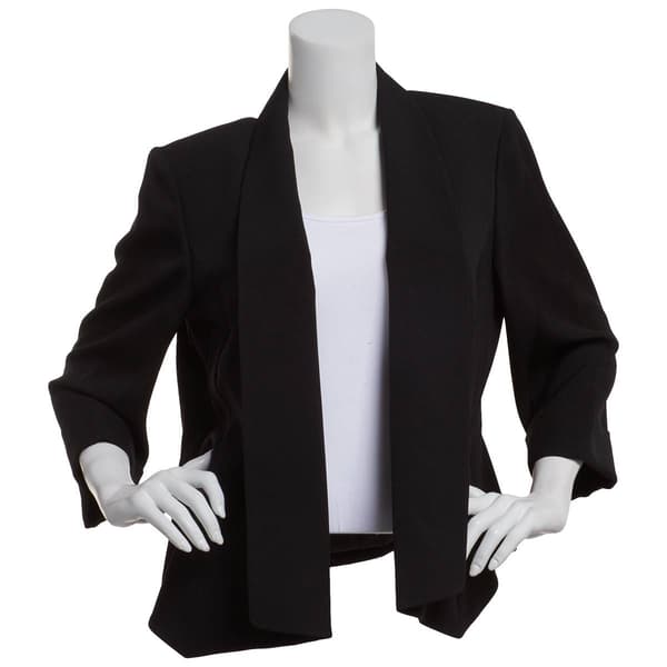Womens Kasper Callie Stretch Crepe Open Blazer - image 