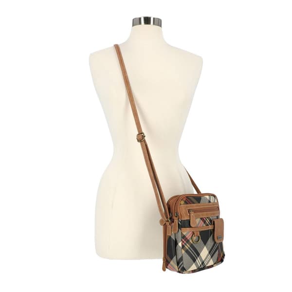 Koltov NS Zip Around Plaid Crossbody