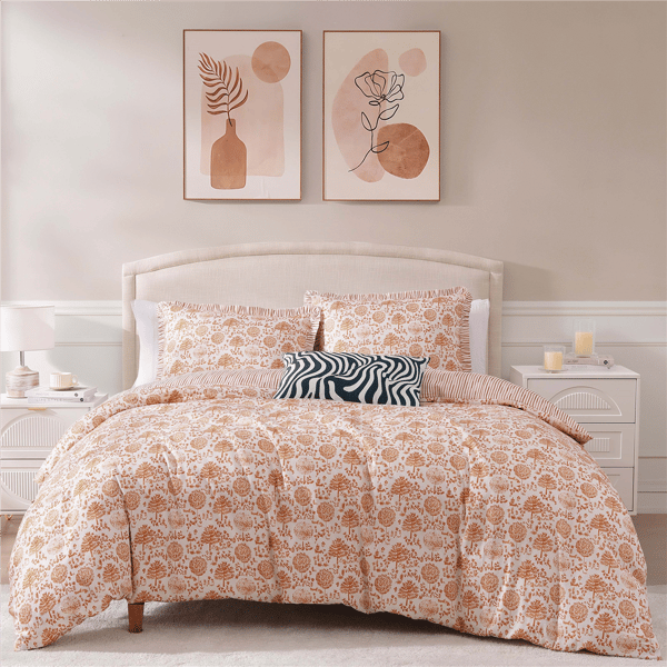 BebeTeen By Bebejan Clay Trees Reversible Comforter Set - image 