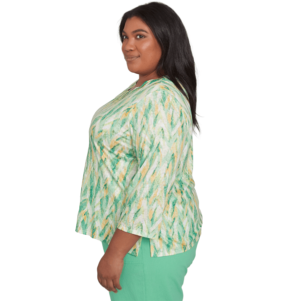Plus Size Alfred Dunner Rise & Shine Bright Stroke Blouse