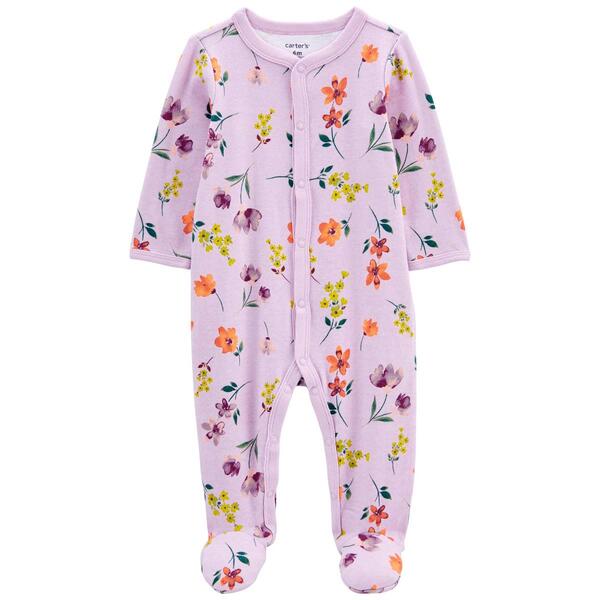 Baby Girl &#40;NB-9M&#41; Carter's&#40;R&#41; Floral Gardenia Footie Pajamas - image 