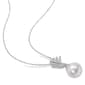 Gemstone Classics&#8482; Pearl & Diamond Drop Pendant - image 2