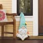 Alpine Turquoise Hat Gnome Reading Book Statue - image 2