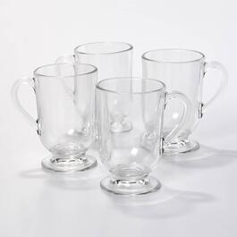 Circle Glass Pronto 10oz. Irish Coffee Mugs - Set of 4