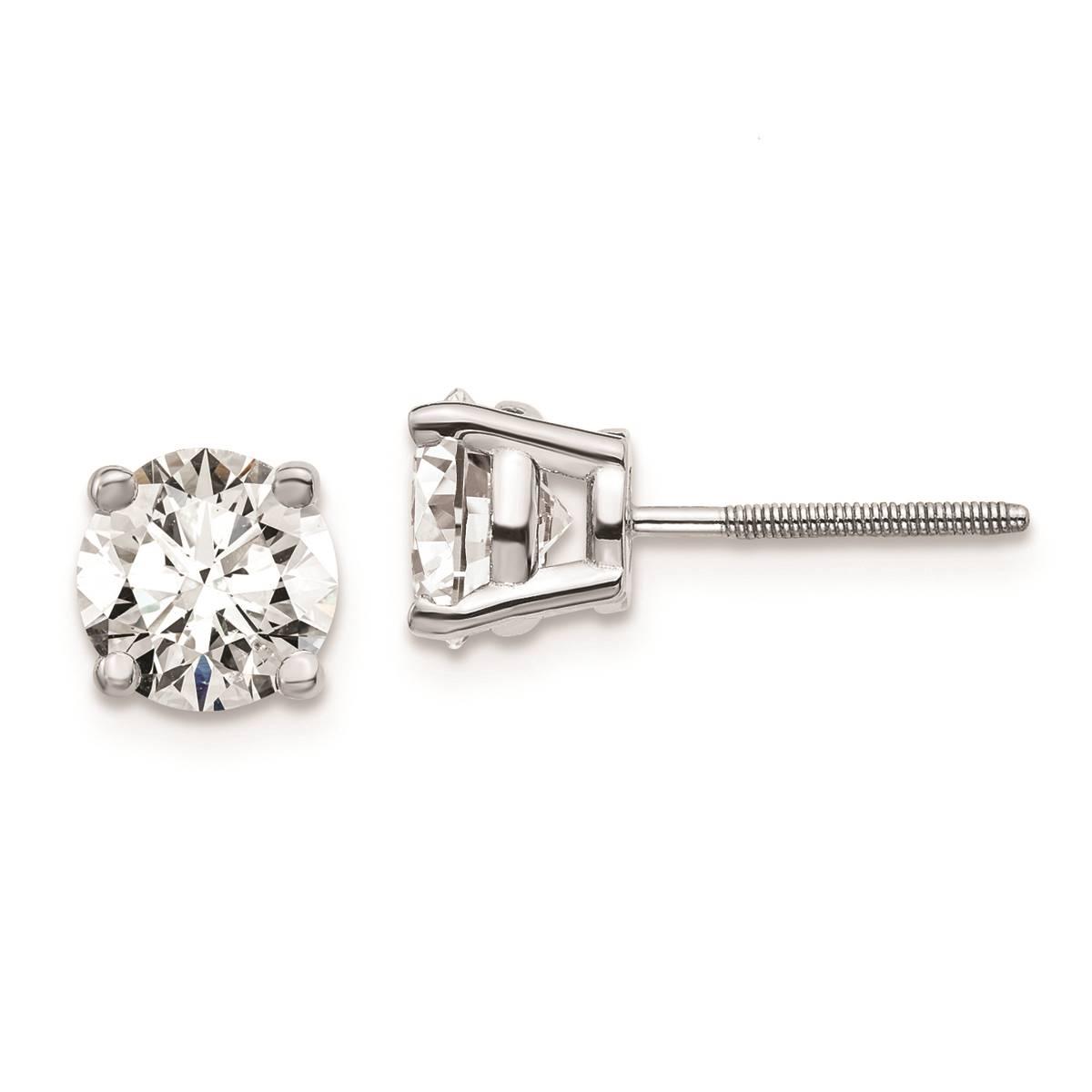 Pure Fire 14kt. White Gold 2ctw. Certified Diamond Screw...