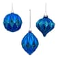 Kurt Adler Glittered Sequin Blue 3pc. Ornament Set - image 2