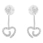 Haus of Brilliance Sterling Silver 1/4ctw. Diamond Heart Earrings - image 3