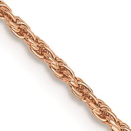 Unisex Gold Classics&#8482; 1.5mm. 14k Rose Diamond Cut Rope Necklace