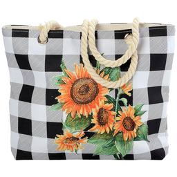 Renshun Sunflower Fabric Tote with Rope Handles