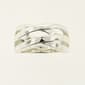 Marsala Silver-Plated Polished Double X Ring - image 1