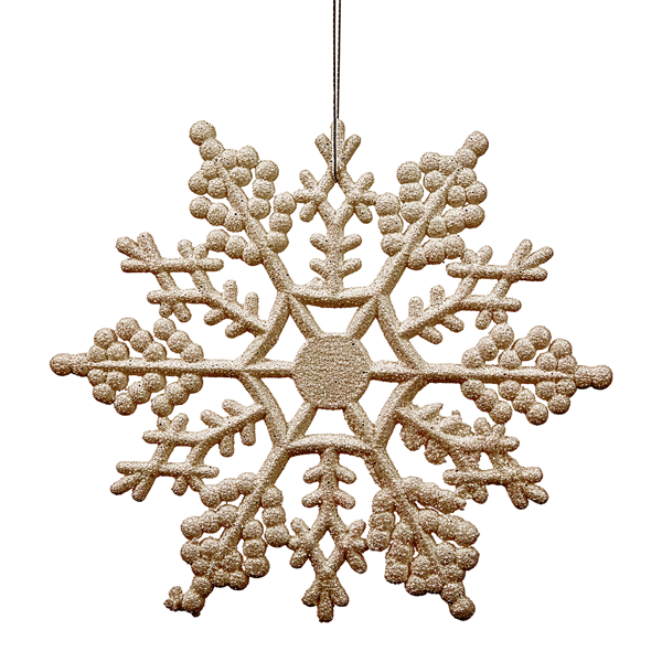 Northlight 24ct. Champagne Gold Snowflake Christmas Ornaments