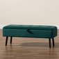 Baxton Studio Caine Velvet Fabric Wood Storage Bench - image 11