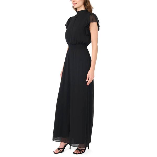 Womens MSK Flutter Sleeve Mock Neck Wide Leg Jumpsuit