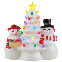 Mr. Christmas 9.25in. Nostalgic Mr. & Mrs. Snowman Tree