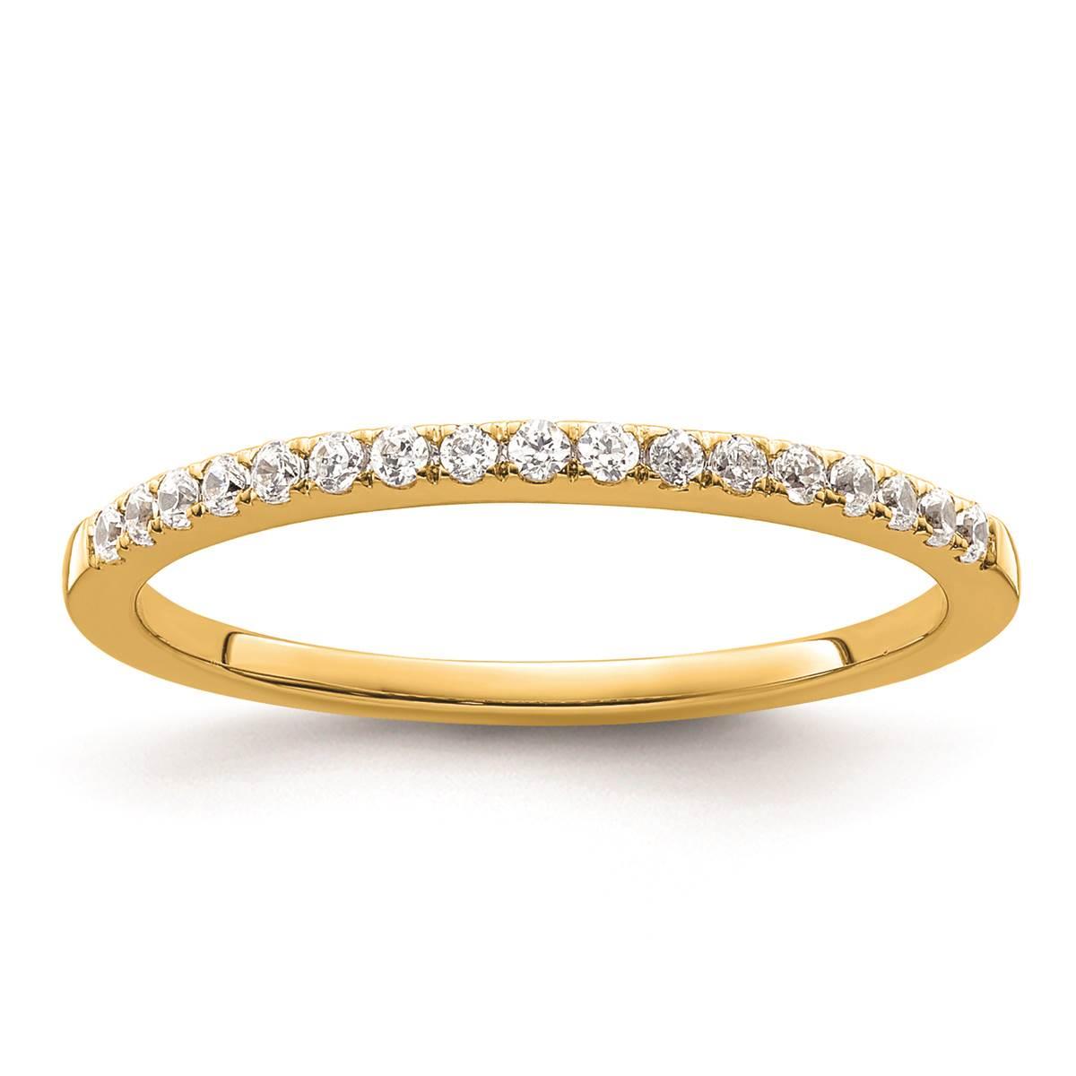Pure Fire 14kt. Yellow Gold Lab Grown Diamond Wedding Band
