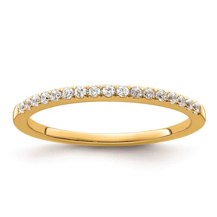 Pure Fire 14kt. Yellow Gold Lab Grown Diamond Wedding Band