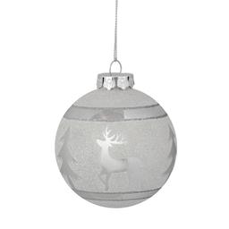 Northlight Seasonal Reindeer Glass Christmas Ball Ornament