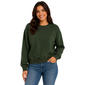 Juniors Pink Rose Fleece Mineral Wash Drop Shoulder Pullover - image 1