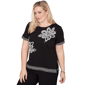 Womens Alfred Dunner Crowd Pleaser Floral Sequin Blouse - image 3