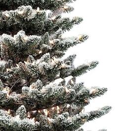 Kurt S. Adler 7.5ft. Pre-Lit Clear Christmas Snow Pine Tree