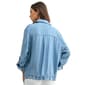 Womens CITY BLUES Zip Front Denim Jacket - image 2