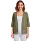 Plus Size Notations 3/4 Sleeve Airflow Crochet Cardigan - image 1