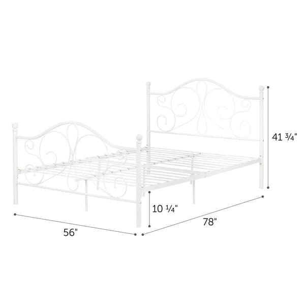 South Shore Summer Breeze Full Complete Metal Platform Bed
