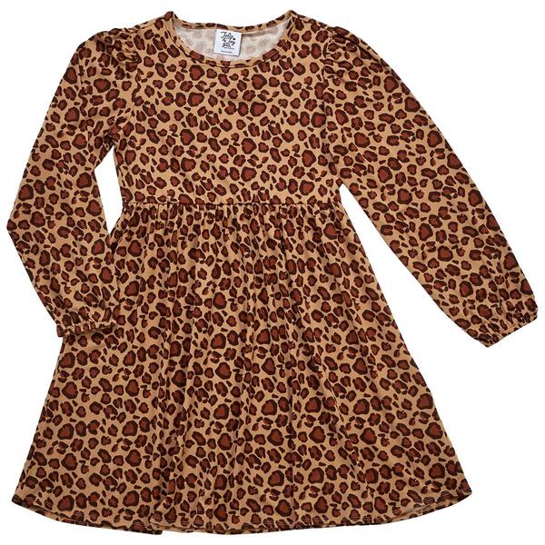 Girls (4-6x) Jolie & Joy Leopard Puff Sleeve Yummy Dress